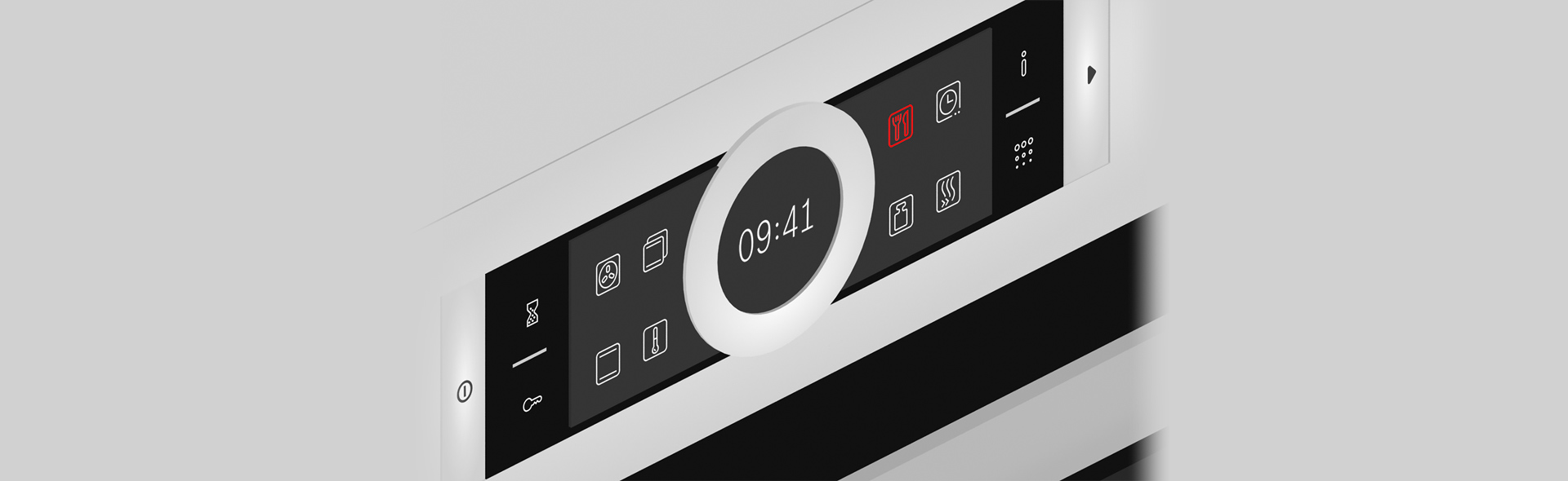 Display eines Herdes mit verschiedenen Einstellungen