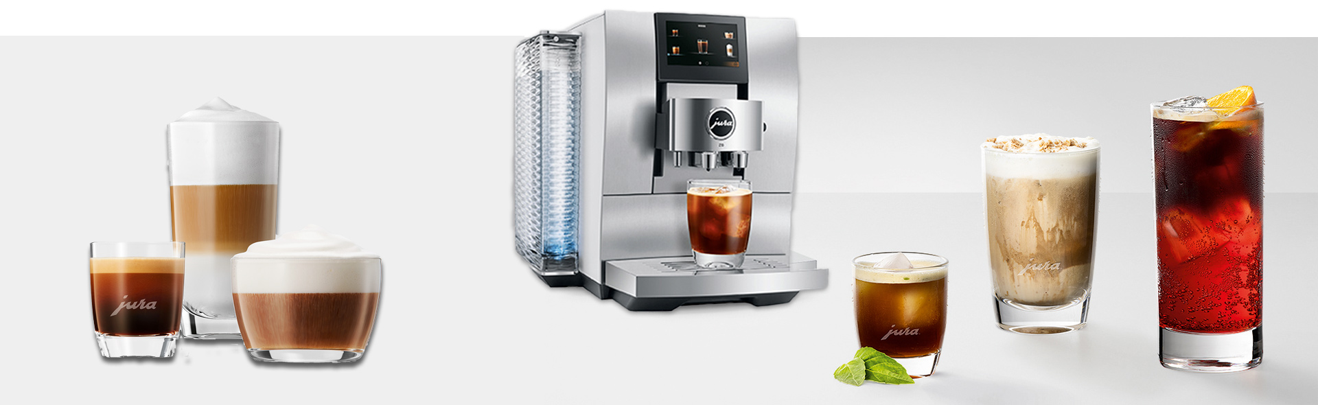 Kaffeemaschine mit verschiedenen Cold Brew Getränken