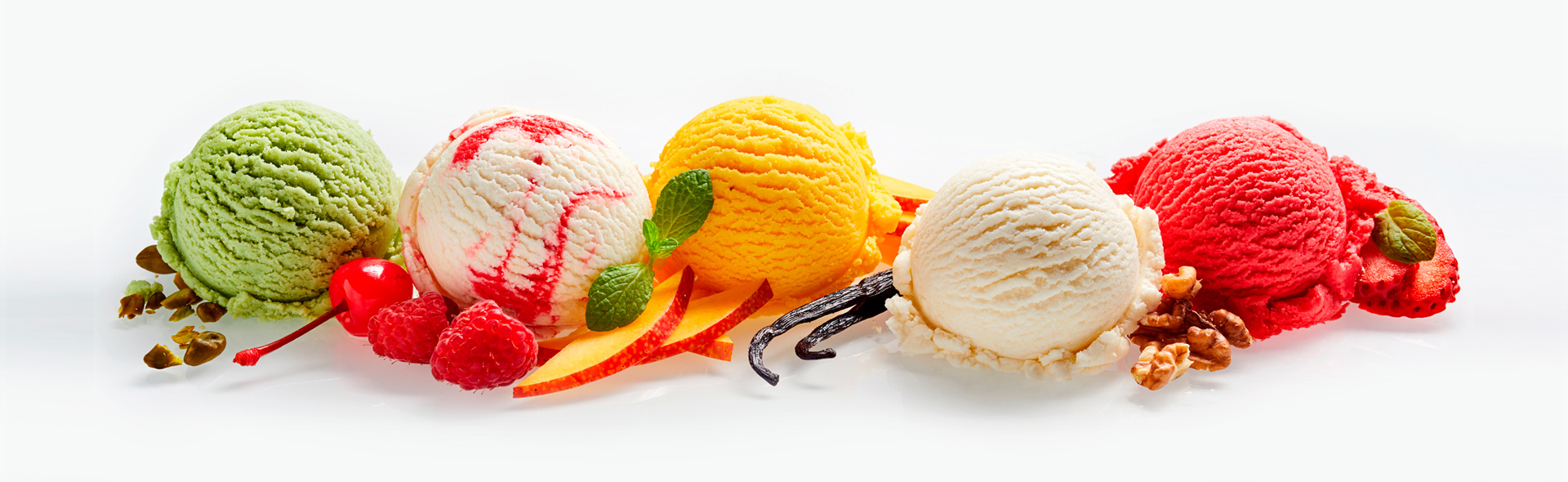 verschiedene Eiskugeln