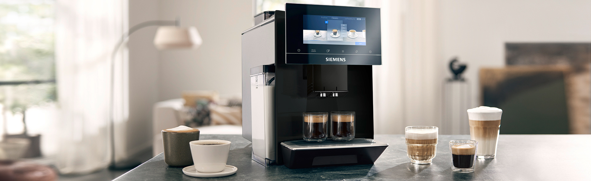 Kaffeemaschine mit unterschiedlichen Kaffeesorten