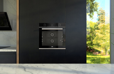 Backofen mit geteiltem Garraum