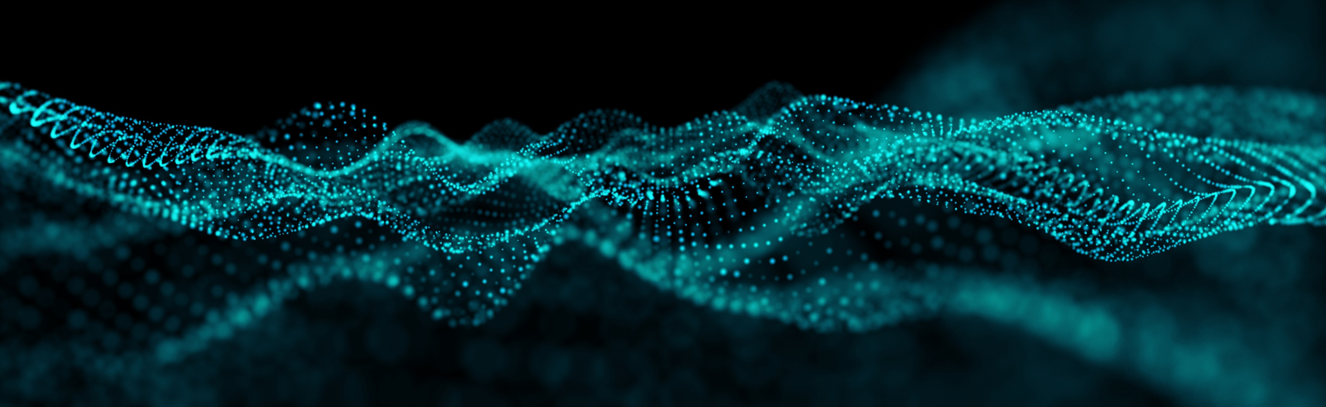 Elektromagnetische Wellen vor schwarzem Hintergrund