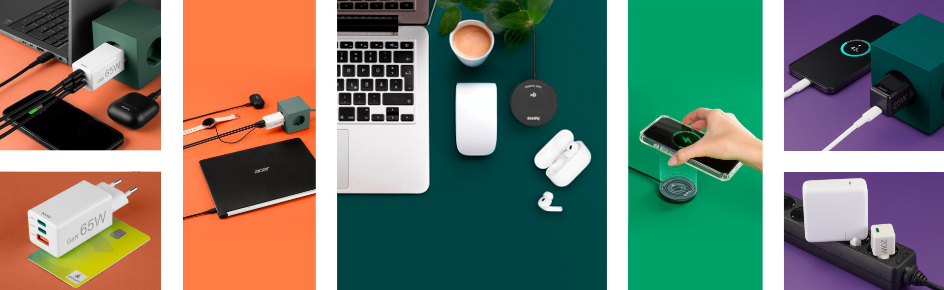 Unterschiedliche Wege zum Laden mobiler Geräte