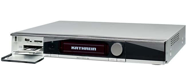 Satellitenreceiver mit digitalem Display und Bedientasten