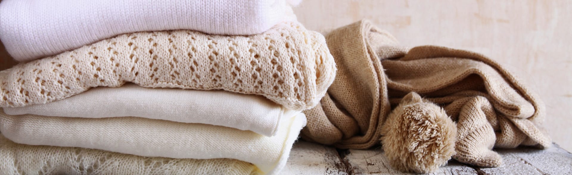 Nahaufnahme von gefalteter Wäsche