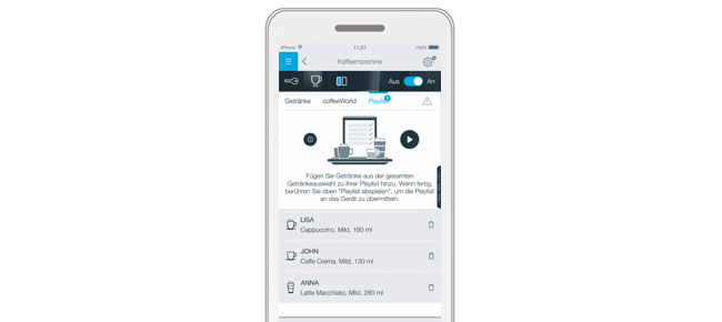 Handyapp mit Playlist