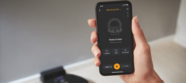 Staubsauger app auf dem Handy