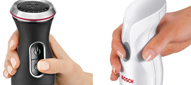 Handhaltung zur Benutzung des Stabmixers