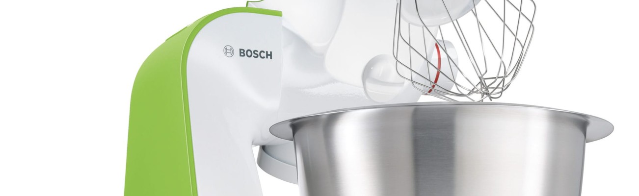 Kopfzeilenbild für die Seite „Bunte Backwelt: Bosch bringt mit der neuen MUM5- Generation Farbe in die Küche“