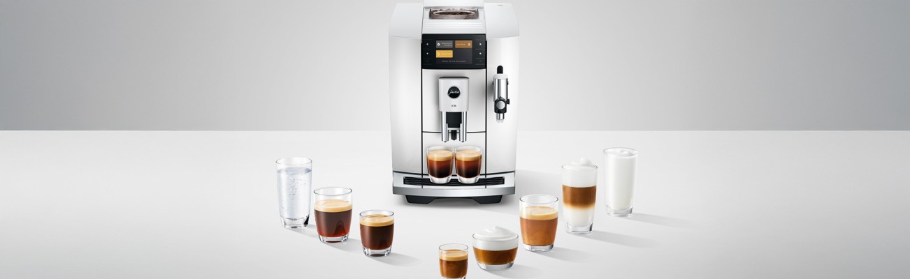 Kopfzeilenbild für die Seite „Perfektion in jeder Tasse: Der neue JURA E8 Kaffeevollautomat“