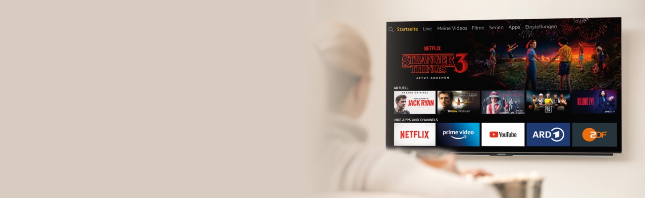 Kopfzeilenbild für die Seite „Smart fernsehen mit dem Grundig Fire TV“