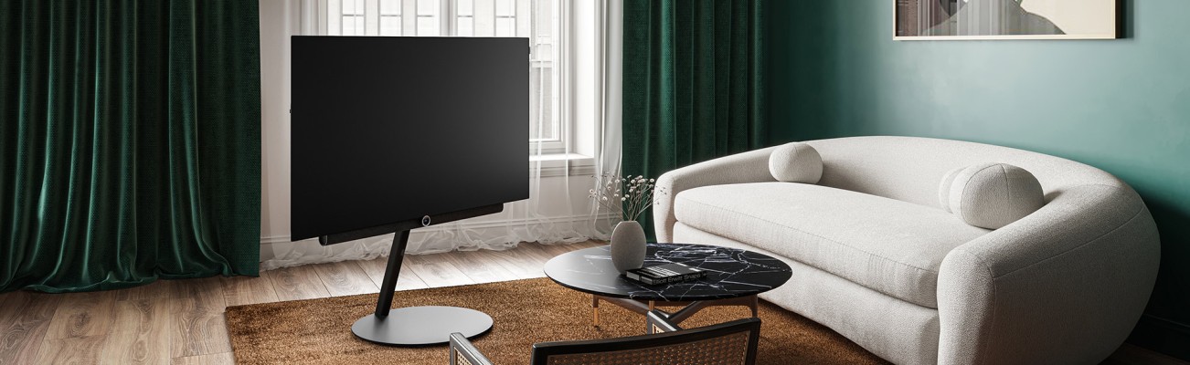 Kopfzeilenbild für die Seite „Loewe bild i: Elegantes Design trifft auf smarte Technik“