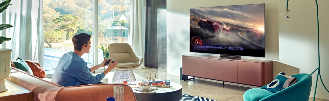 Kopfzeilenbild für die Seite „Samsung Neo QLED High-End TV-Geräte“