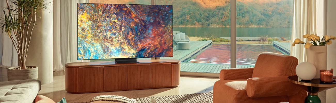 Kopfzeilenbild für die Seite „Entertainment-Spaß mit dem neuen Samsung QN92“