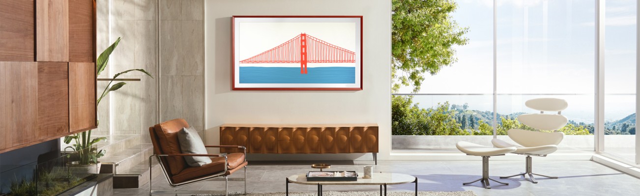 Kopfzeilenbild für die Seite „The Frame von Samsung: Ästhetische Kunstwerke und TV Entertainment kombiniert“
