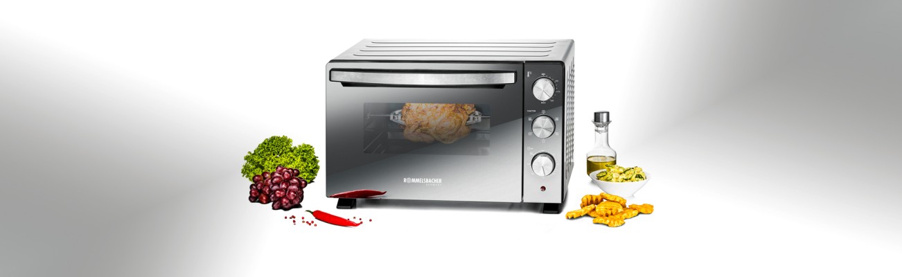 Kopfzeilenbild für die Seite „BACK & GRILL OFEN BGS 1500 der stylische und kompakte Backofen“