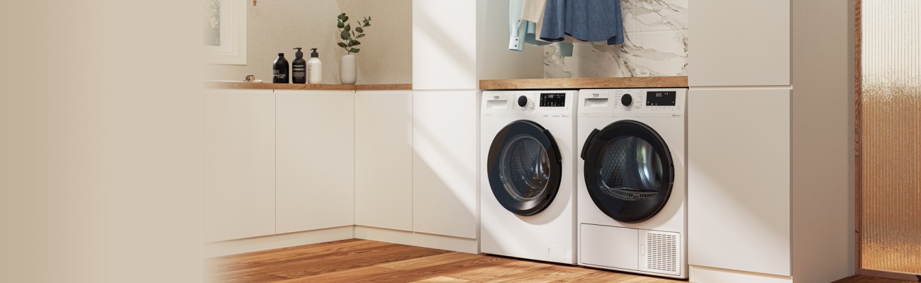 Kopfzeilenbild für die Seite „Die Beko B5WFU58418W: Effizientes Waschen mit neuester Technik und großartiger Reinigungsleistung“