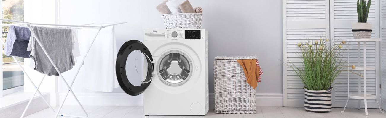 Kopfzeilenbild für die Seite „BEKO B3WFU58415W1: Schonende Reinigung der Wäsche mit neuem Motordesign und praktischen Spezialfunktionen“