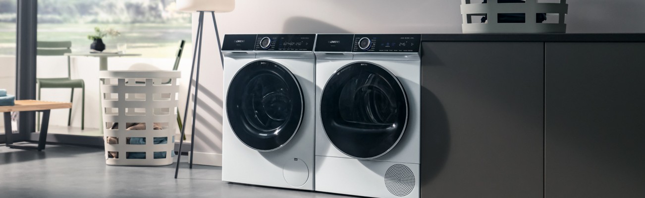 Kopfzeilenbild für die Seite „Intelligente Lösungen für die Wäschepflege: Die Innovationen der Siemens iQ700 Wäschetrockner“