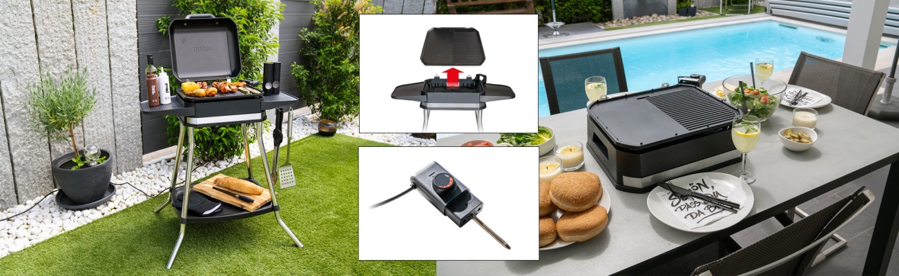 Kopfzeilenbild für die Seite „Unold’s vielseitiger Elektro-Grillspaß“